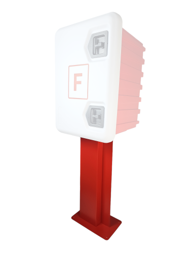 Daken Ständer für Schlauchkasten PP rot/weiß F 310x180x750 mm